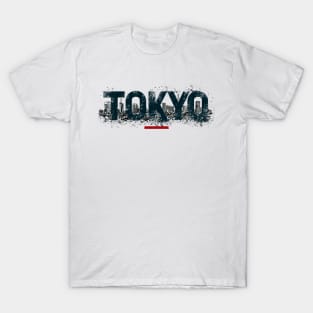 Metropolitan Tokyo city grunge Logo T-Shirt
